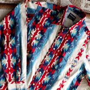 Vintage Aztec Wrangler Pearl Snap